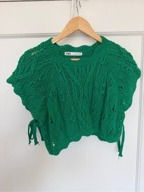 Zara Green Knit Top